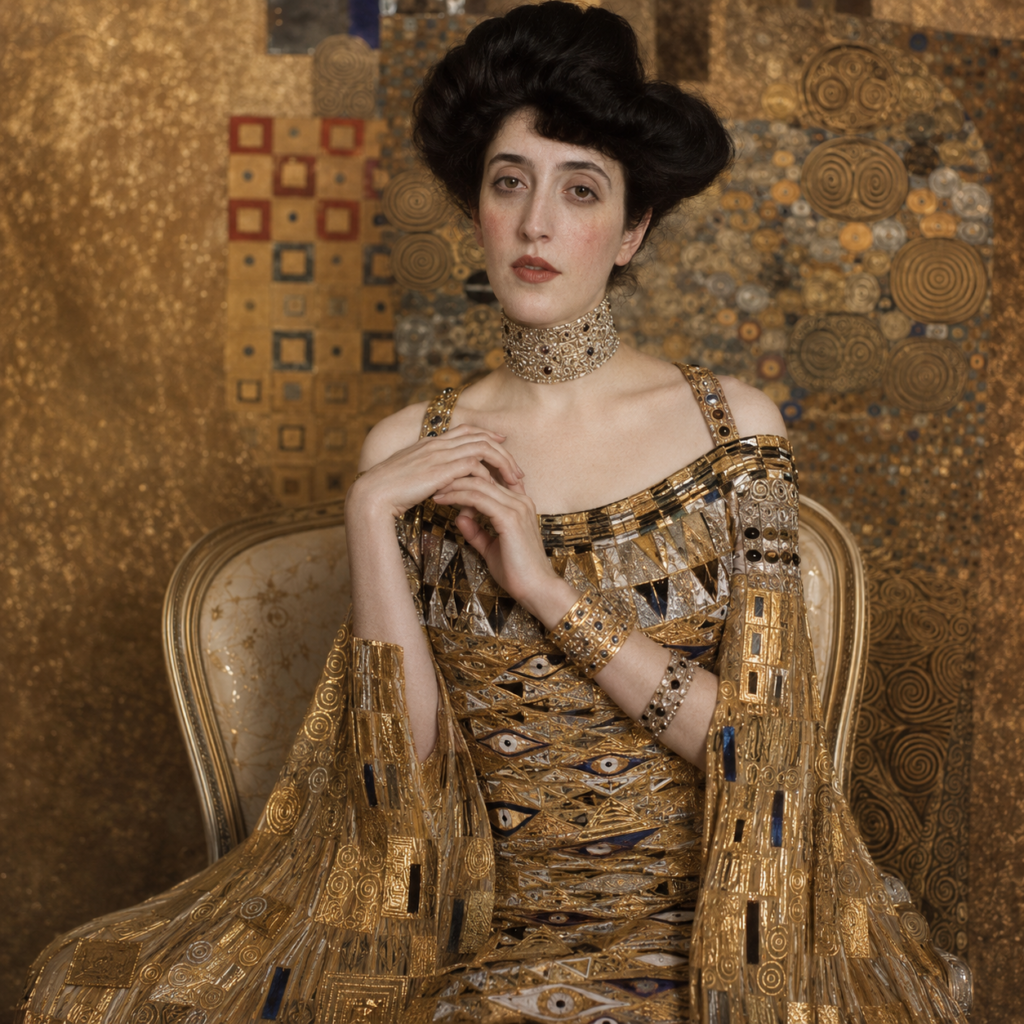 Portrait of Adele Bloch-Bauer I by Gustav Klimt – AI Reconstruction