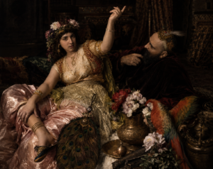 Scheherazade and Sultan Shariar by Ferdinand Keller - AI Reconstruction
