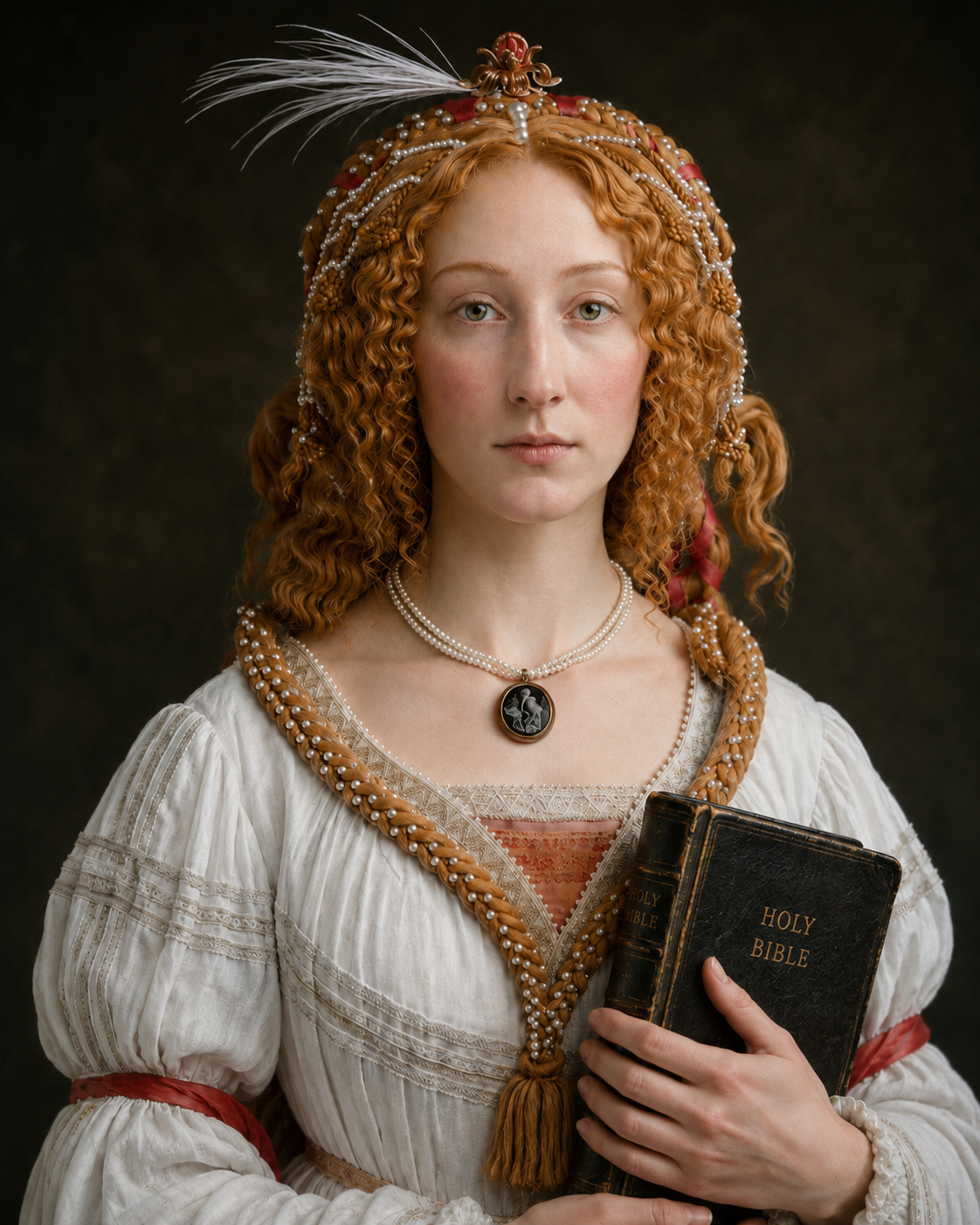 Portrait of Simonetta Vespucci as a Nymph by Sandro Botticelli - AI Reconstruction