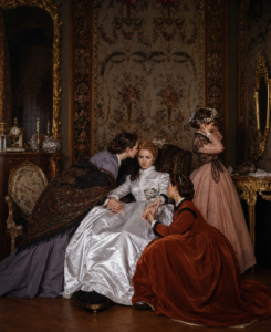 The Reluctant Bride, by Auguste Toulmouche - AI Reconstruction