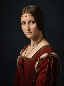La Belle Ferronnière by Leonardo da Vinci - AI Reconstruction
