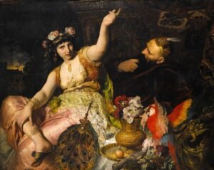 Scheherazade und Sultan Schariar by Ferdinand Keller
