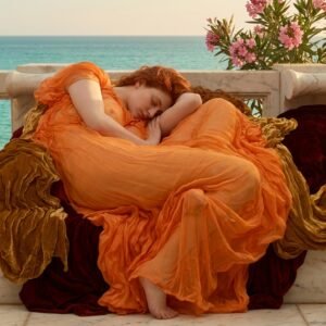 Flaming June by Sir Frederic Lord Leighton - AI Reconstruction