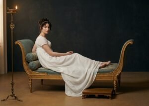 Portrait of Madame Récamier by Jacques-Louis David - AI Reconstruction