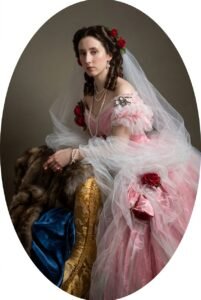 Portrait of princess Anna von Hessen of Prussia by Franz Xaver Winterhalter - AI Reconstruction