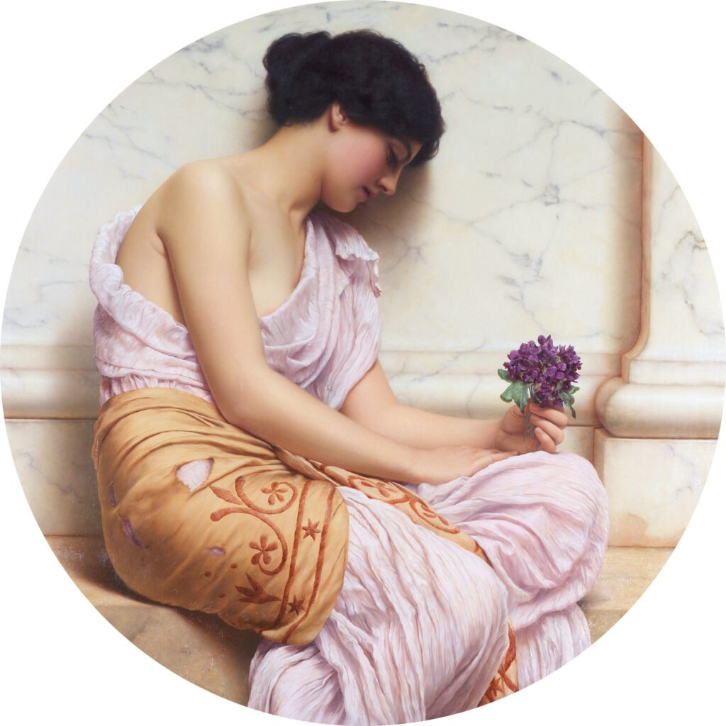 Violets, sweet violets, by John William Godward